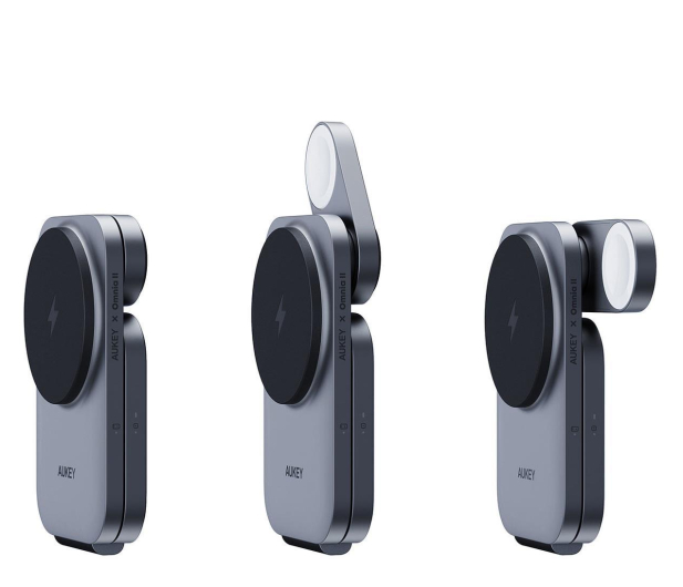 Aukey Ładowarka indukcyjna 3w1 Qi2.0 15W MagSafe/Magnetic - 1277226 - zdjęcie 3